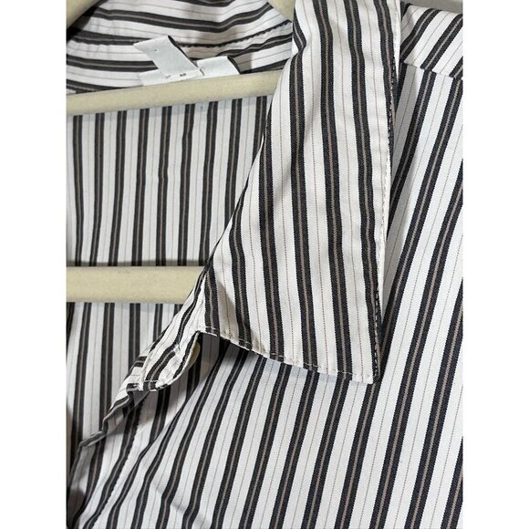 J Jill Striped Top XL White Classic Resort Preppy Old Money Neutral Minimalist - Picture 6 of 11
